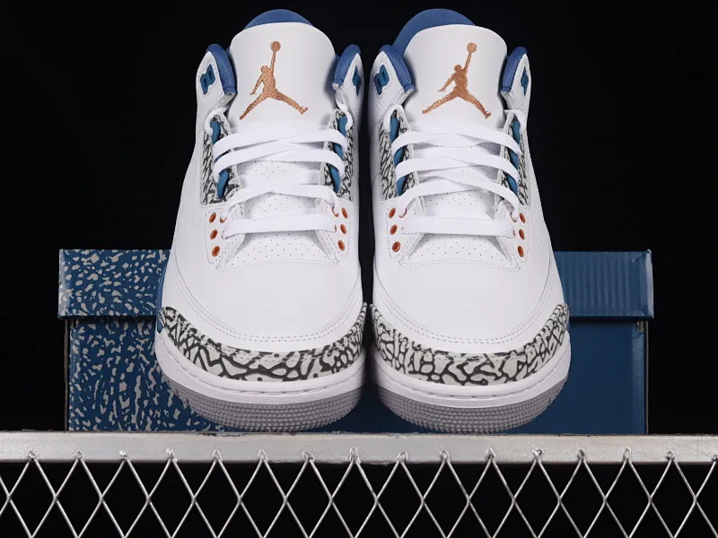All categories Air Jordan Jordan series basketball shoes Air Jordan 3 foreign trade version Air Jordan Retro AJ3 Joe 3 White and Blue Wizards CT8532-148